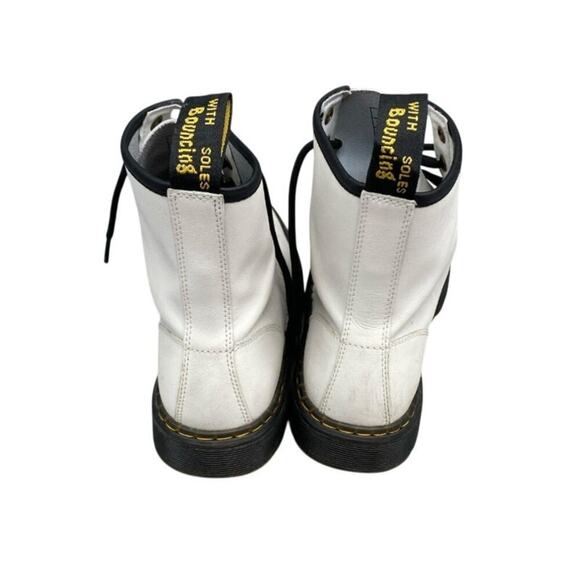Dr. Martens Zavala White Black Leather Combat Boot Size 9 Doc Marten Booties - Picture 4 of 7